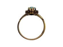 Vintage Rose Gold Opal & Diamond Petite Ring