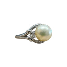 Vintage Pearl & Diamond Cocktail Ring