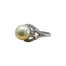 Vintage Pearl & Diamond Cocktail Ring