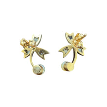 Vintage Georgian Era Clover Rose Cut Diamond & Pearl Earrings