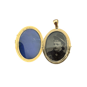 Vintage Victorian Era Large Locket Amethyst & Pearl Cross