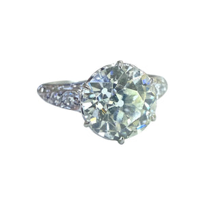 Platinum Art Deco 2.11 Carat Diamond Engagement Ring