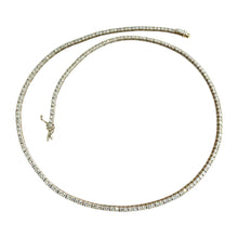 Clastic 4.5CTW Diamond Tennis Necklace 14K Yellow Gold