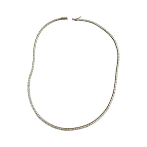 Clastic 4.5CTW Diamond Tennis Necklace 14K Yellow Gold