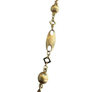 Unique Brushed Finished 26.5 Inch Gold Necklace