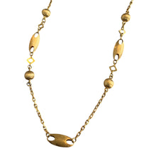 Unique Brushed Finished 26.5 Inch Gold Necklace