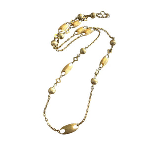 Unique Brushed Finished 26.5 Inch Gold Necklace