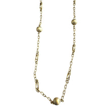 Unique Brushed Finished 32 Inch Gold Necklace