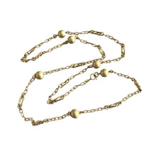 Unique Brushed Finished 32 Inch Gold Necklace
