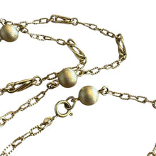 Unique Brushed Finished 32 Inch Gold Necklace