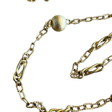 Unique Brushed Finished 32 Inch Gold Necklace