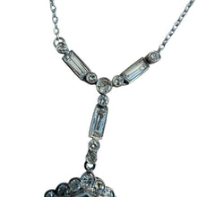 Vintage Art Deco Era Colombian Emerald & Diamond Necklace