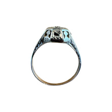 Dainty Vintage Diamond & Sapphire Ring Belias & Co