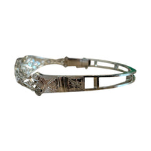 Vintage Elaborate Filigree Diamond Bangle Bracelet