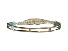 Vintage Elaborate Filigree Diamond Bangle Bracelet