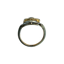 Vintage Onyx & Diamond Two Toned Gold Cocktail Ring