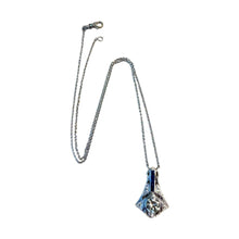 Vintage Old European Cut Diamond & Sapphire Drop Pendant Necklace