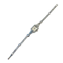 Vintage Platinum 2 Carat Old Cut Diamond Watch