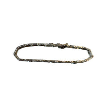 Vintage Art Deco Aquamarine Filigree Bracelet 10K White Gold