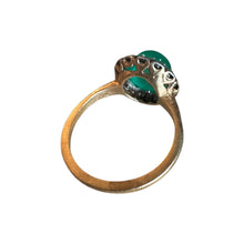 Vintage Edwardian Era Cabochon Cut Colombian Emerald Ring GIA