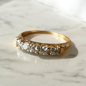 Vintage Yellow Gold Diamond Band 14K 1/2 Carat
