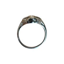 Dainty Vintage Diamond Cocktail Ring 14K White Gold
