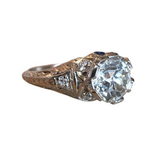 Vintage Art Deco 1.19 Carat Old Mine Cut Diamond Engagement Ring