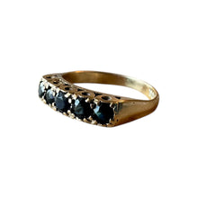 Vintage Hallmarked Yellow Gold Sapphire Band
