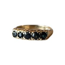 Vintage Hallmarked Yellow Gold Sapphire Band