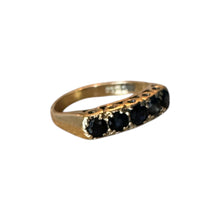 Vintage Hallmarked Yellow Gold Sapphire Band