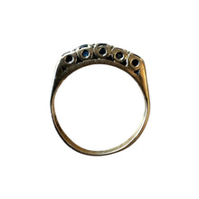 Vintage Hallmarked Yellow Gold Sapphire Band