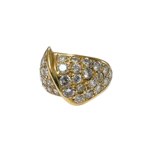 Vintage 2 Carat Diamond Cluster Cocktail Ring