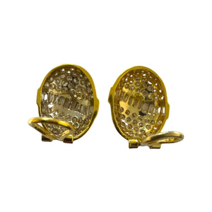 Vintage 5 Carat Diamond Cluster Earrings 14K Yellow Gold