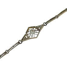 Vintage Two Toned Old European Cut Diamond Filigree Bracelet