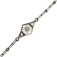 Vintage Two Toned Old European Cut Diamond Filigree Bracelet