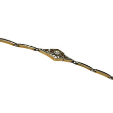 Vintage Two Toned Old European Cut Diamond Filigree Bracelet