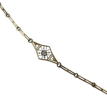 Vintage Two Toned Old European Cut Diamond Filigree Bracelet