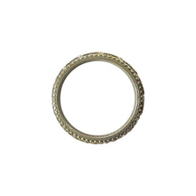 Vintage Engraved Wedding Band 14K White Gold Size 4.75