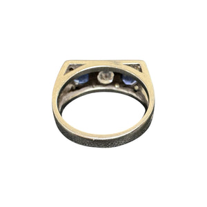 Vintage Sapphire & Diamond Three Stone Ring