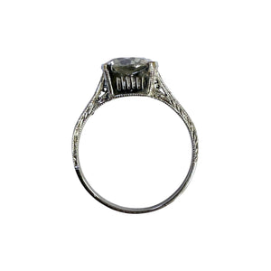 Vintage 2.22 Carat Old European Cut Diamond Engagement Ring GIA