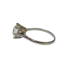 Vintage 3.22 Carat Platinum Diamond Solitaire Engagement Ring GIA