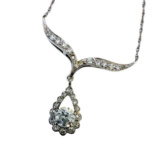 Vintage 1 Carat Diamond Necklace