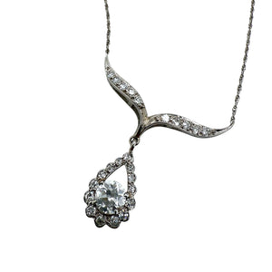 Vintage 1 Carat Diamond Necklace