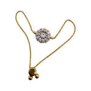Vintage Diamond Conversion Bolo Style Bracelet