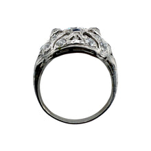 Vintage Art Deco Era Diamond & Sapphire Platinum Cocktail Ring