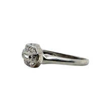 Vintage Platinum Triple Row Baguette Diamond Band