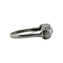 Vintage Platinum Triple Row Baguette Diamond Band