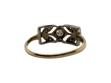 Vintage Art Deco Two Toned Diamond Band Size 7.5