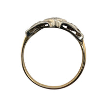 Vintage Art Deco Two Toned Diamond Band Size 7.5