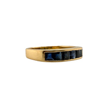 Matching Channel Set Sapphire Bands 14K Yellow Gold